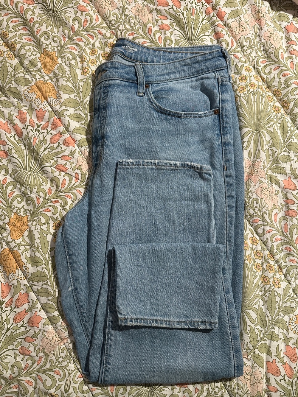 Old Navy Mid Wash Straight Leg Jeans